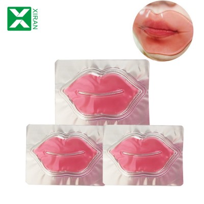 Private Label Pink Collagen Mask Hyaluronic Acid Hydrating Crystal Collagen Lip Mask