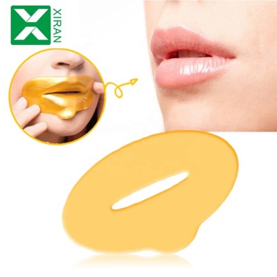 Private label Anti Aging Moisturizing Pure Crystal 24K Gold Collagen Sleeping Lip Mask