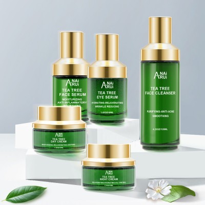 Private Label Acne Remover Pimple Treatment Organic Tea Tree Extract Anti-aging Skincare Set OEM Skin Care Products