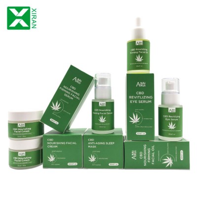 high quality nourishing soothing reducing dark circle skin care CBD facial cream set