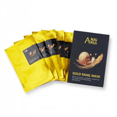 Gold Snail Facial Sheet Mask Private label Korea beauty Anti Aging Firming Face Mask Sheet